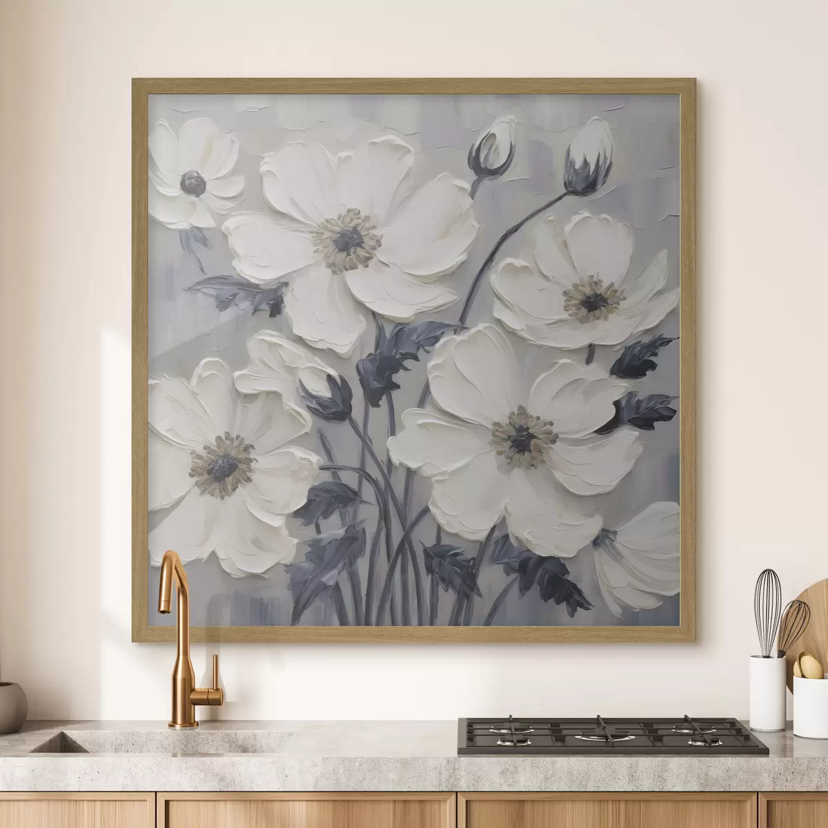 Poster Blumen Nachahmung Malerei f49505