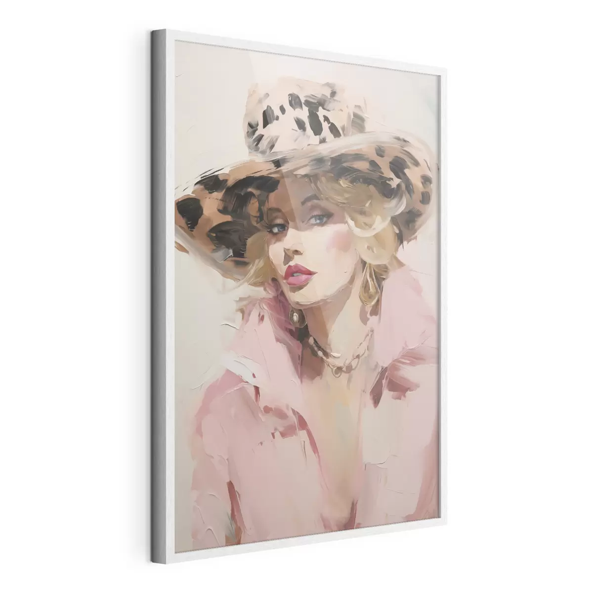 Poster Nachbildung eines Gemäldes: Frau mit Hut f49508