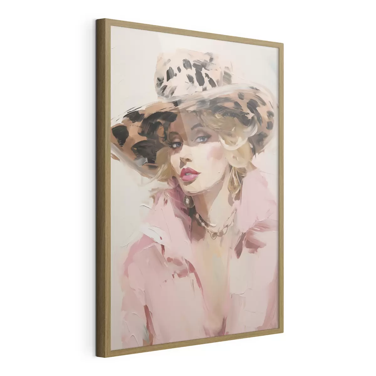 Poster Nachbildung eines Gemäldes: Frau mit Hut f49508