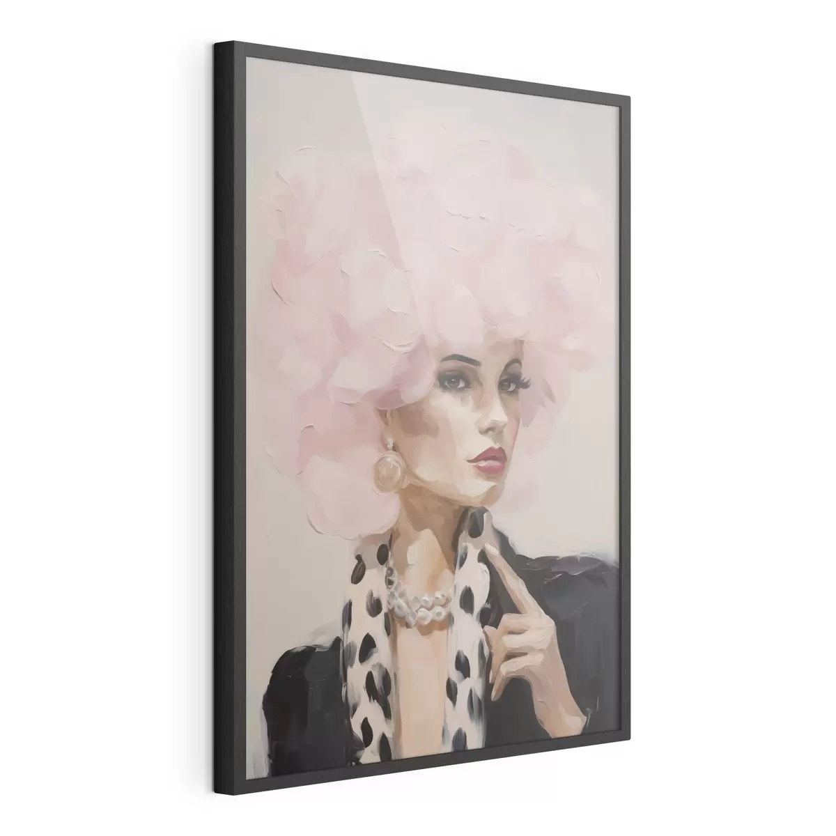 Poster Gemälde einer stilvollen Frau f49509