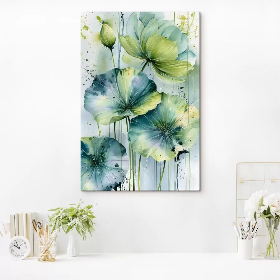 Fototapete Lilien im Aquarellstil s49562