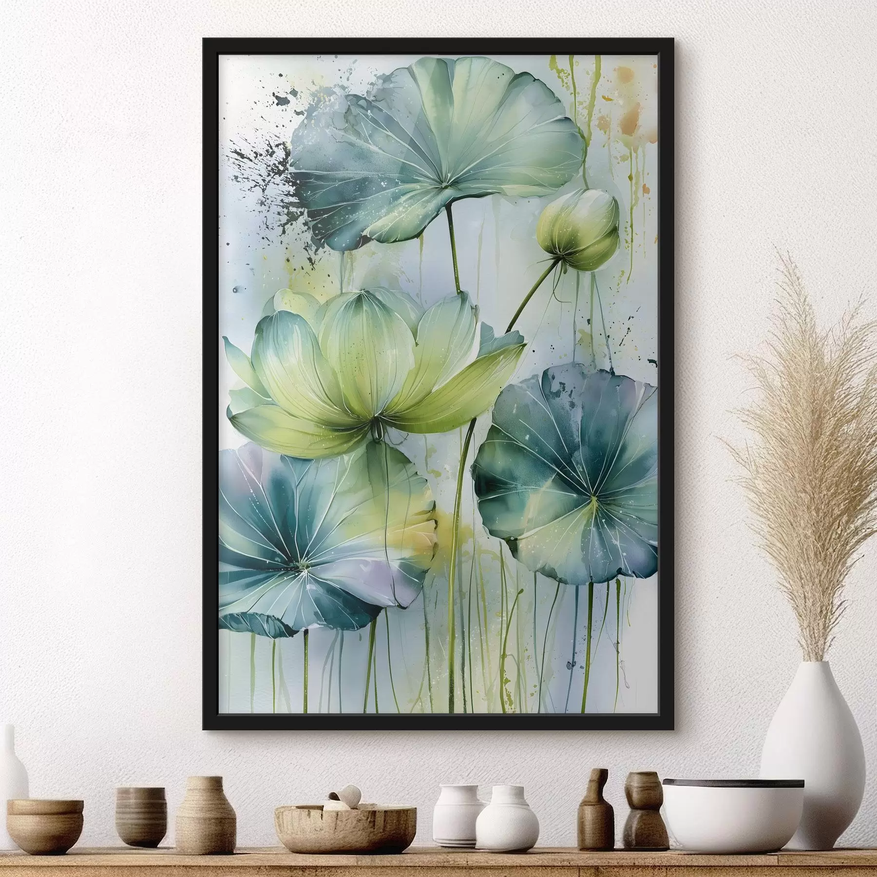 Fototapete Lilien im Aquarellstil f49563