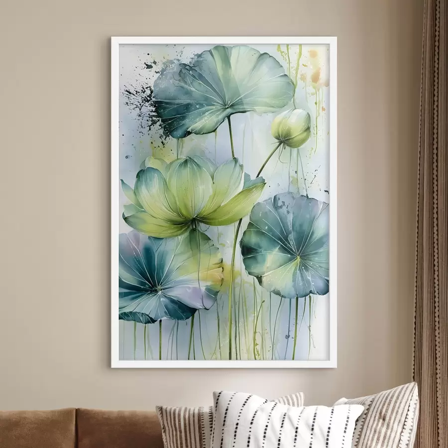 Fototapete Lilien im Aquarellstil f49563