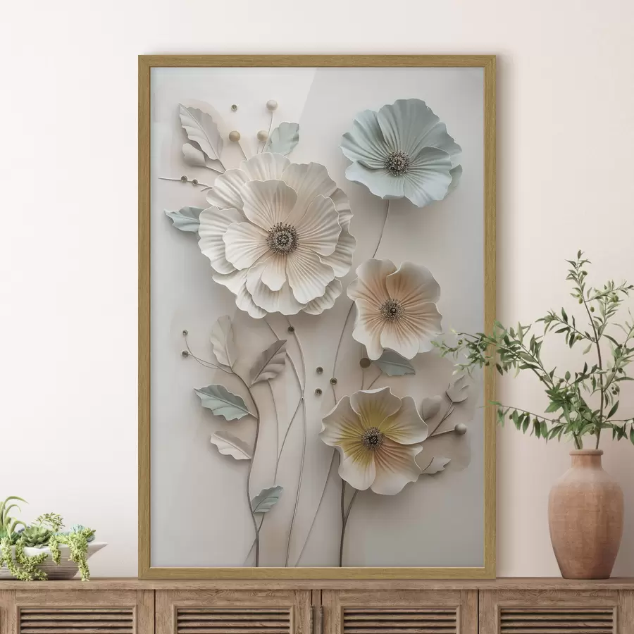 Fototapete ein Blumenarrangement mit dreidimensionaler Wirkung f49568