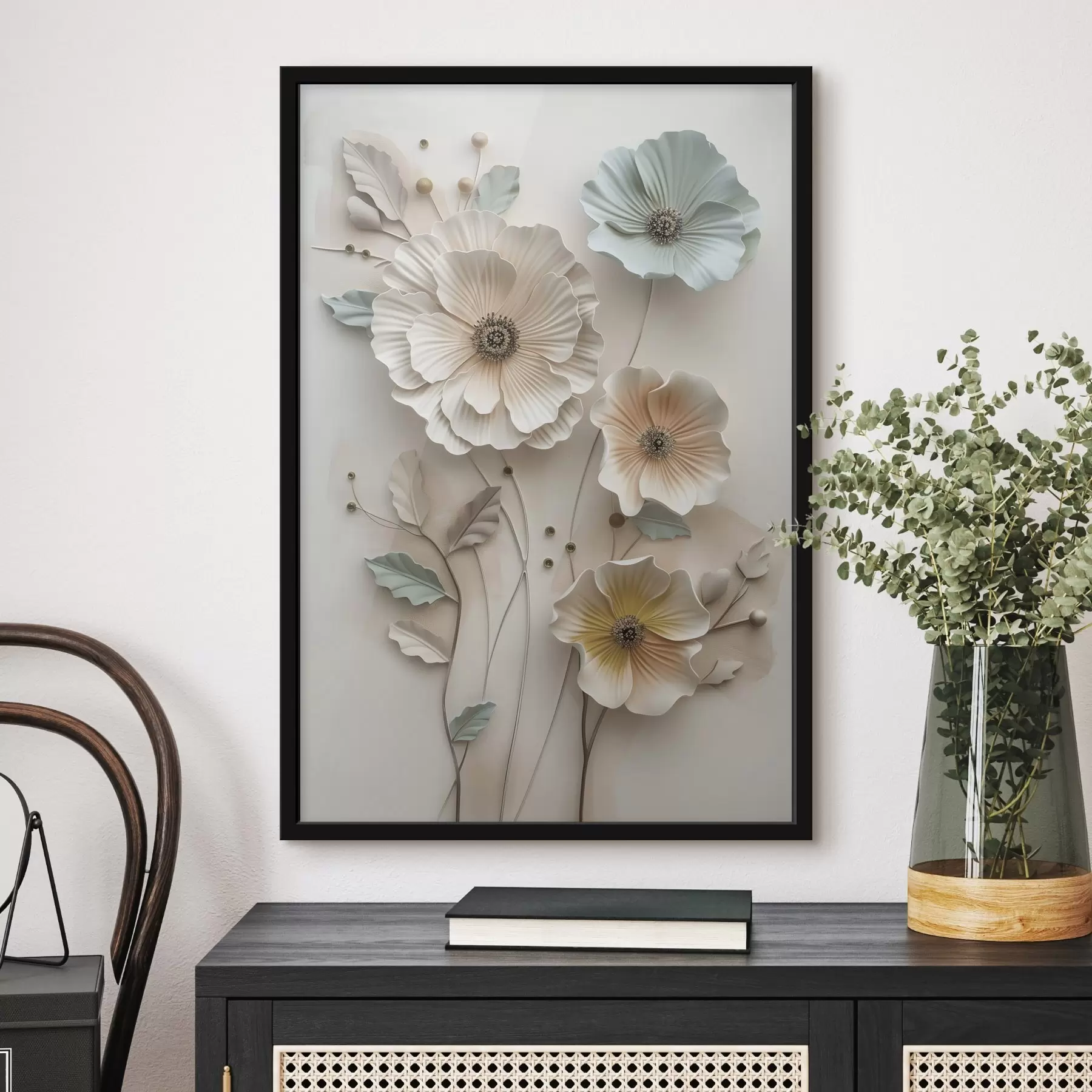 Fototapete ein Blumenarrangement mit dreidimensionaler Wirkung f49568