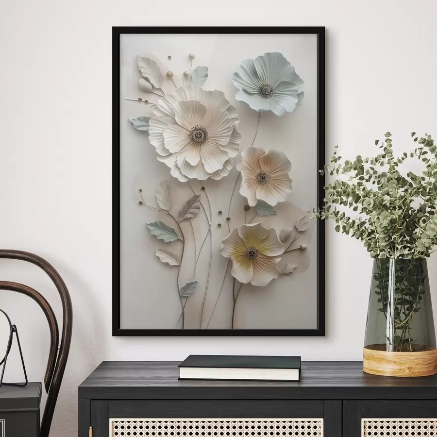 Fototapete ein Blumenarrangement mit dreidimensionaler Wirkung f49568