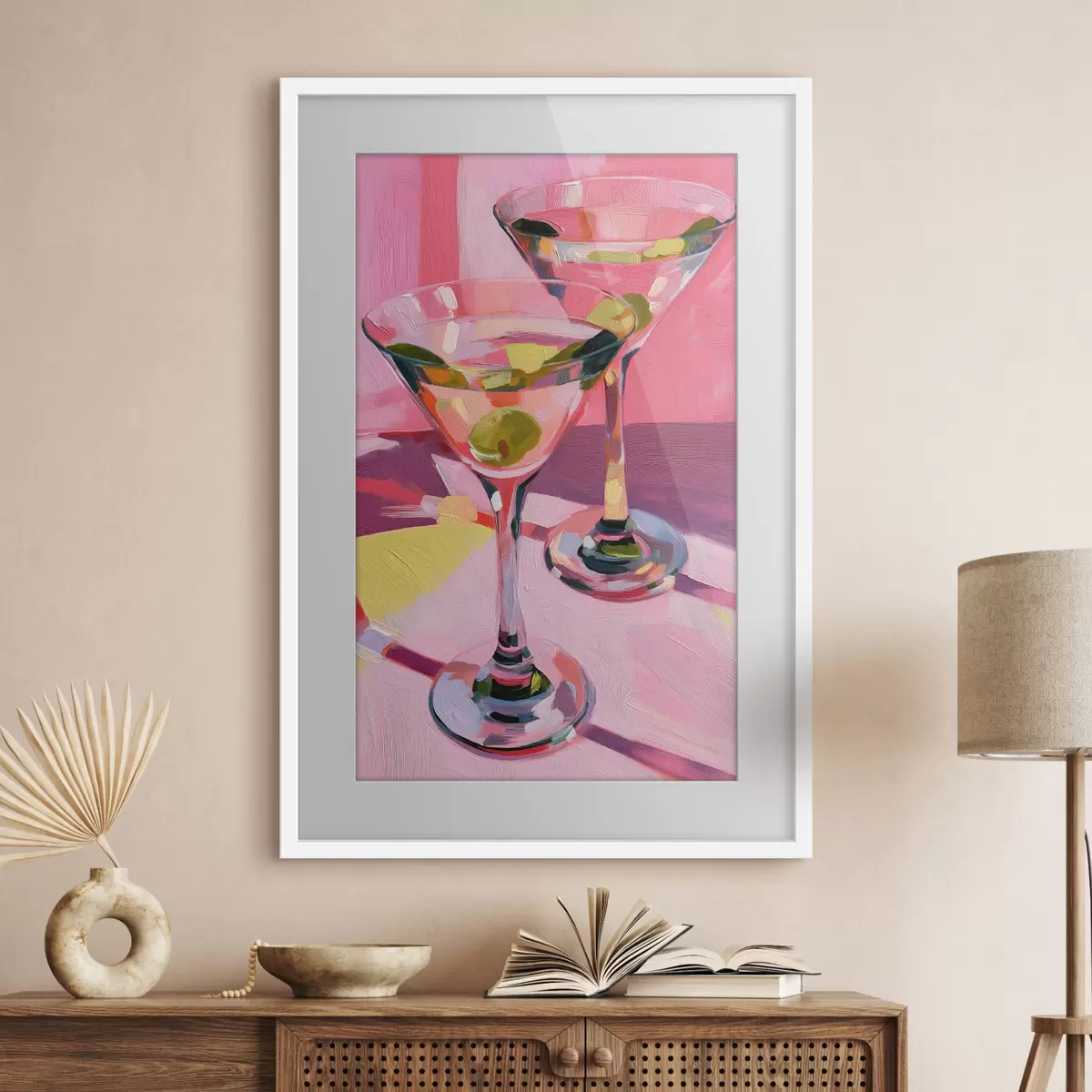 Poster Gläser mit Oliven f49609