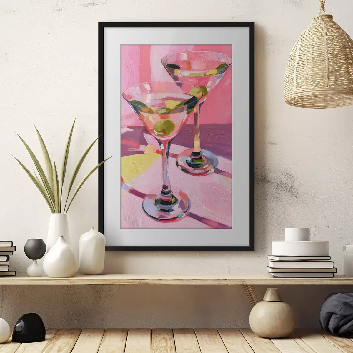 Poster Gläser mit Oliven f49609