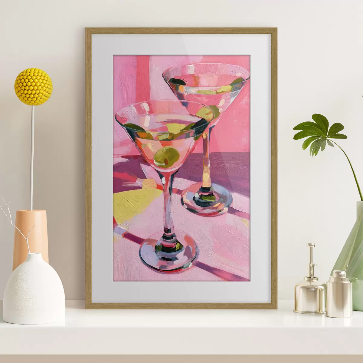 Poster Gläser mit Oliven f49609