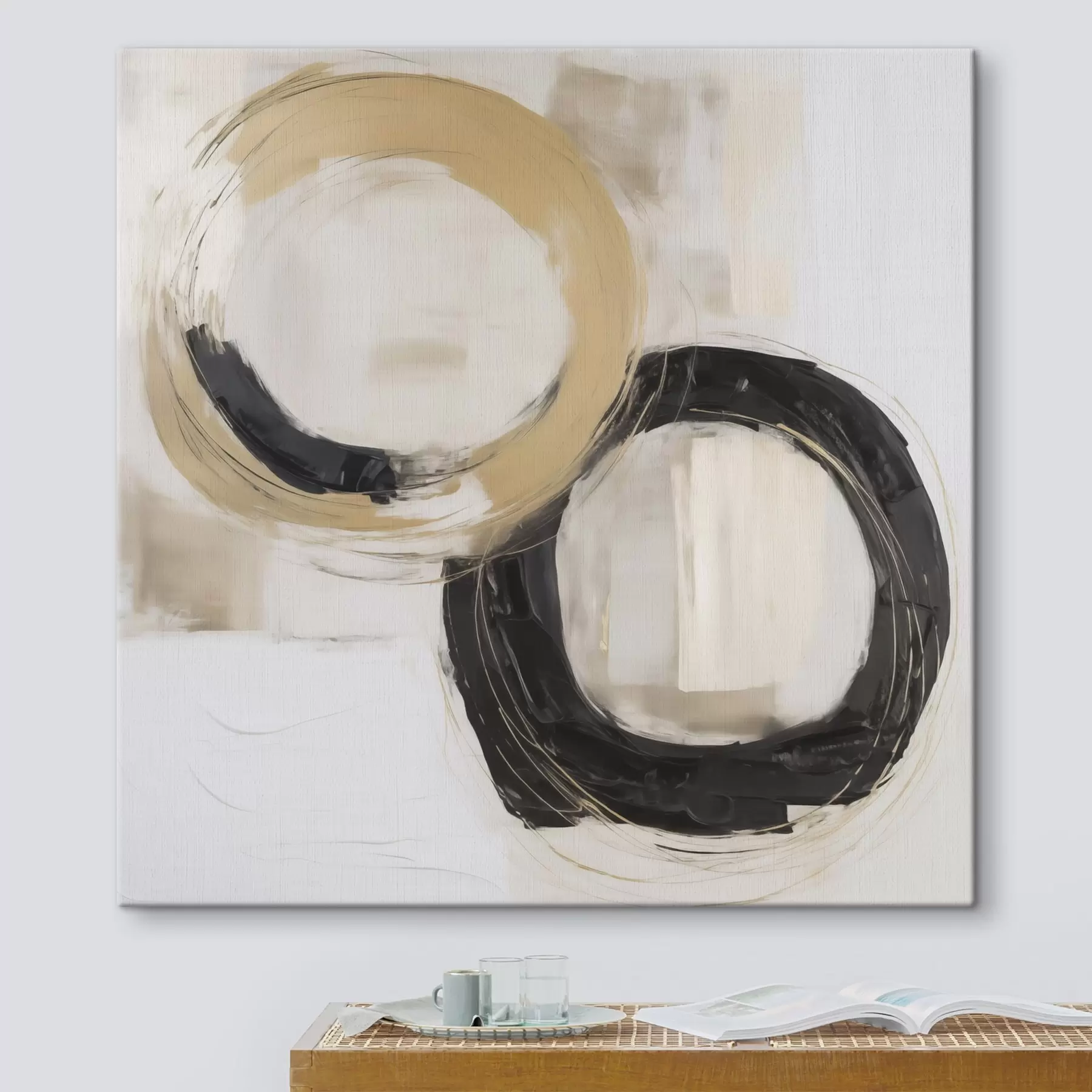 Fototapete Moderne abstrakte Kunst, Nachahmung der Malerei s49605