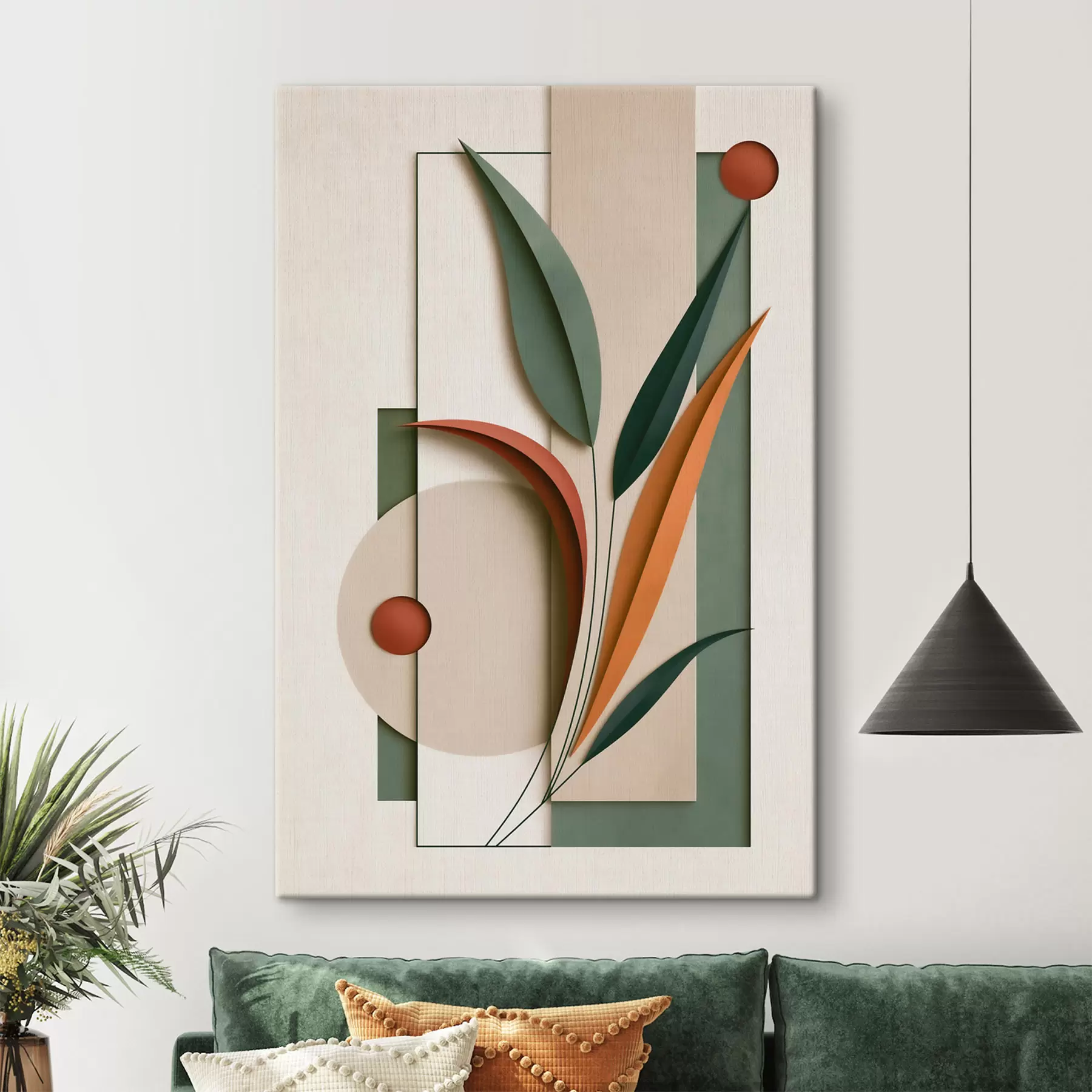 Fototapete Geometrische botanische Komposition s49417