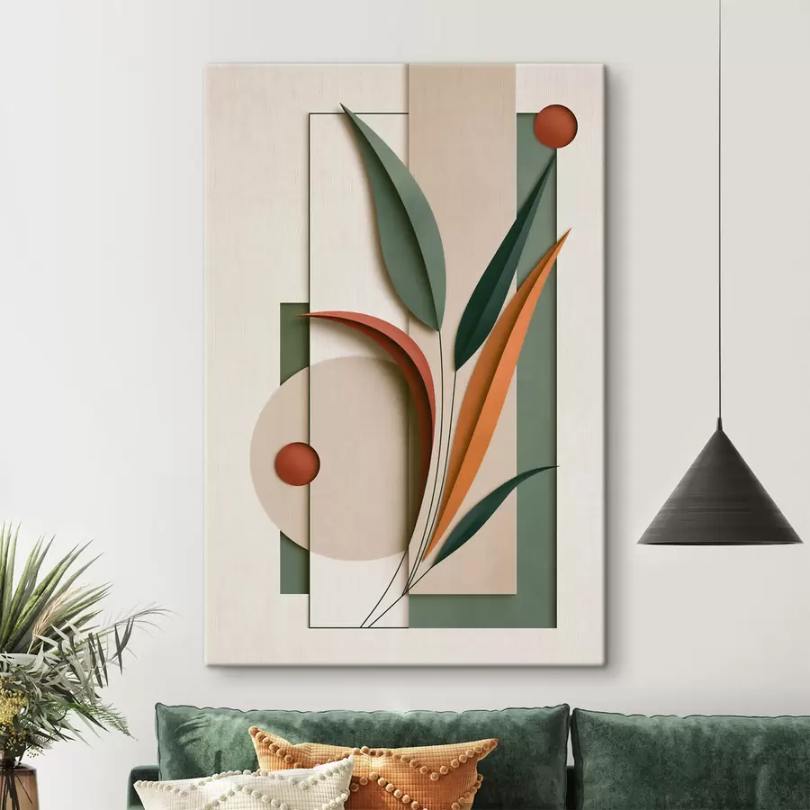 Fototapete Geometrische botanische Komposition s49417
