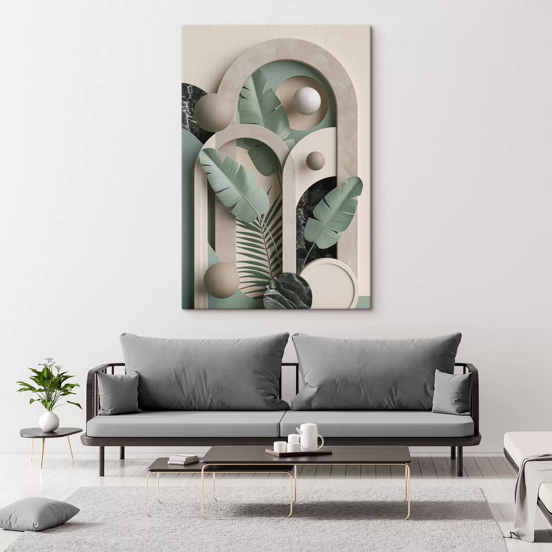 Fototapete Komposition mit botanischen Bögen s49515
