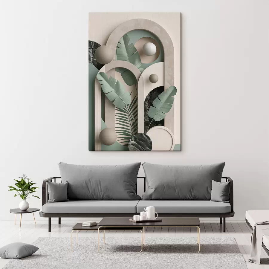 Fototapete Komposition mit botanischen Bögen s49515