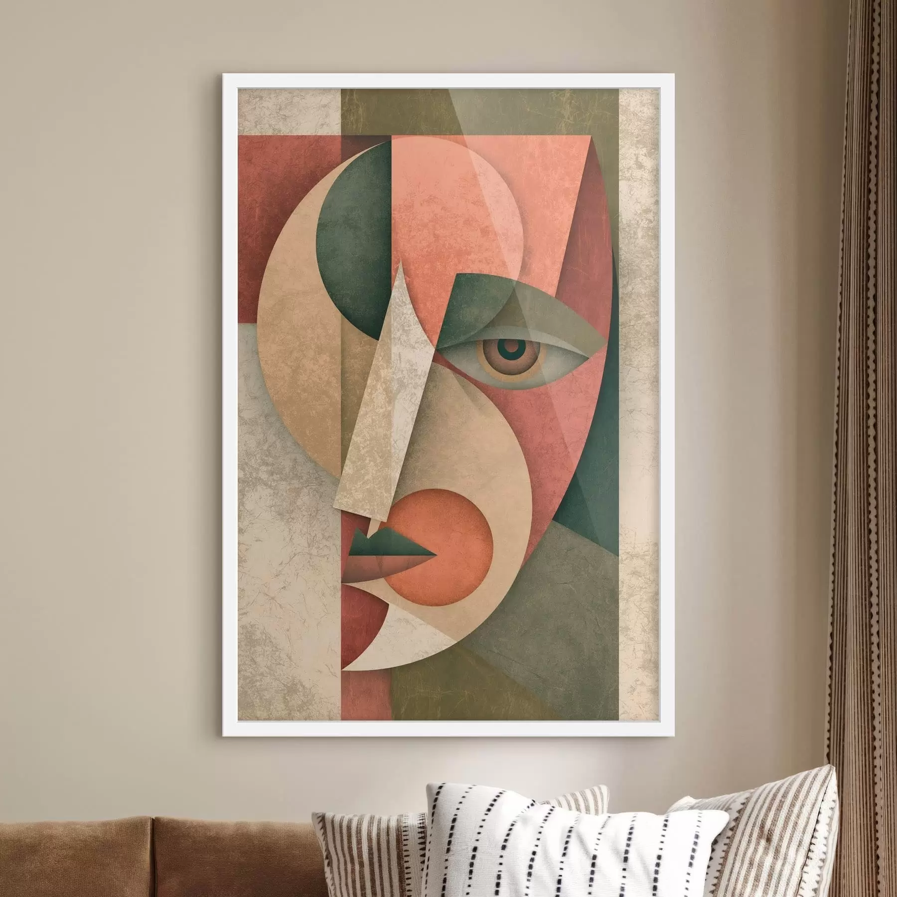 Fototapete Geometrische Abstraktion eines Gesichts f49420