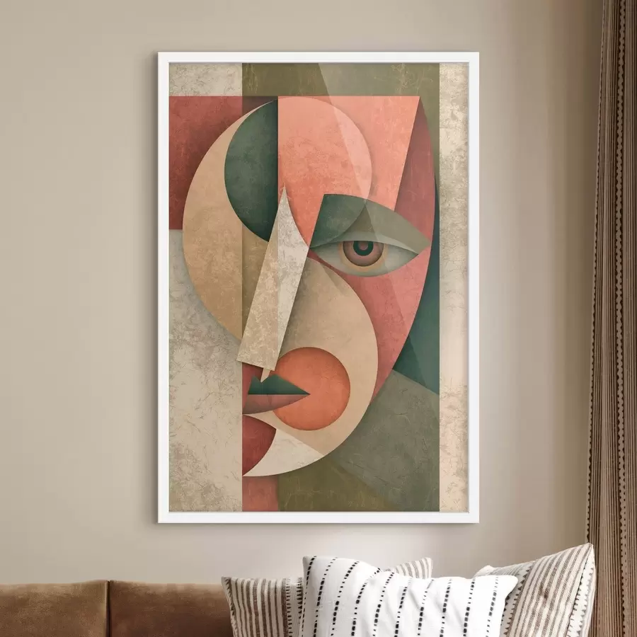 Fototapete Geometrische Abstraktion eines Gesichts f49420