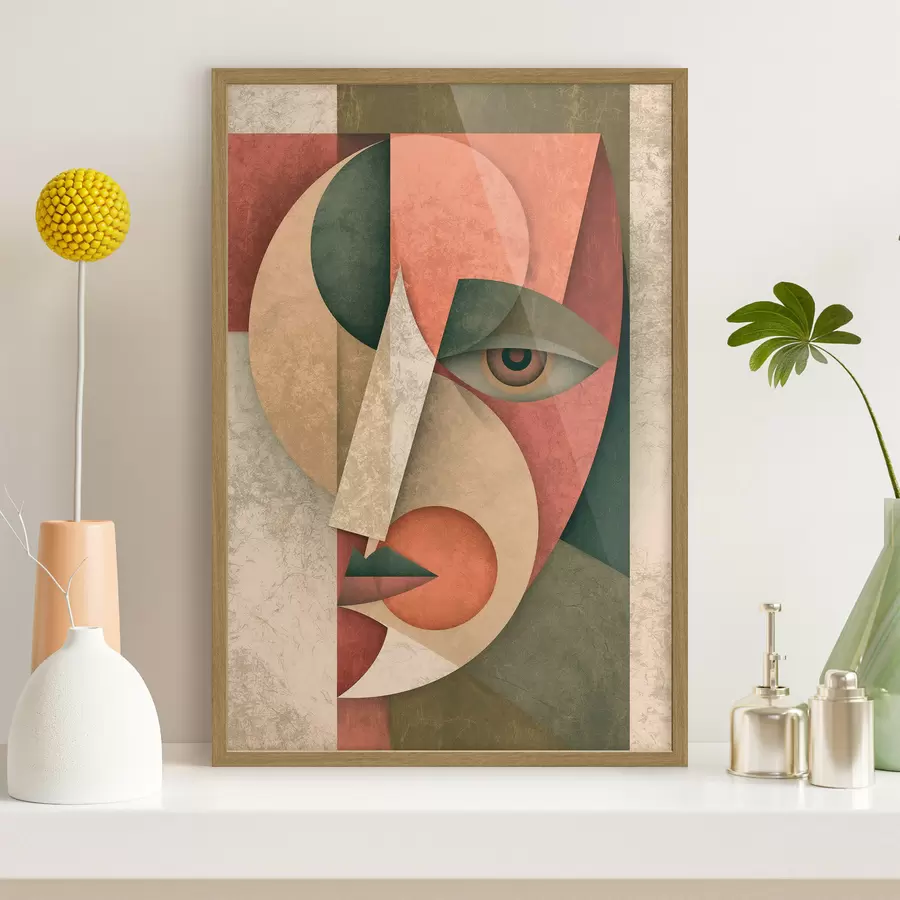 Fototapete Geometrische Abstraktion eines Gesichts f49420