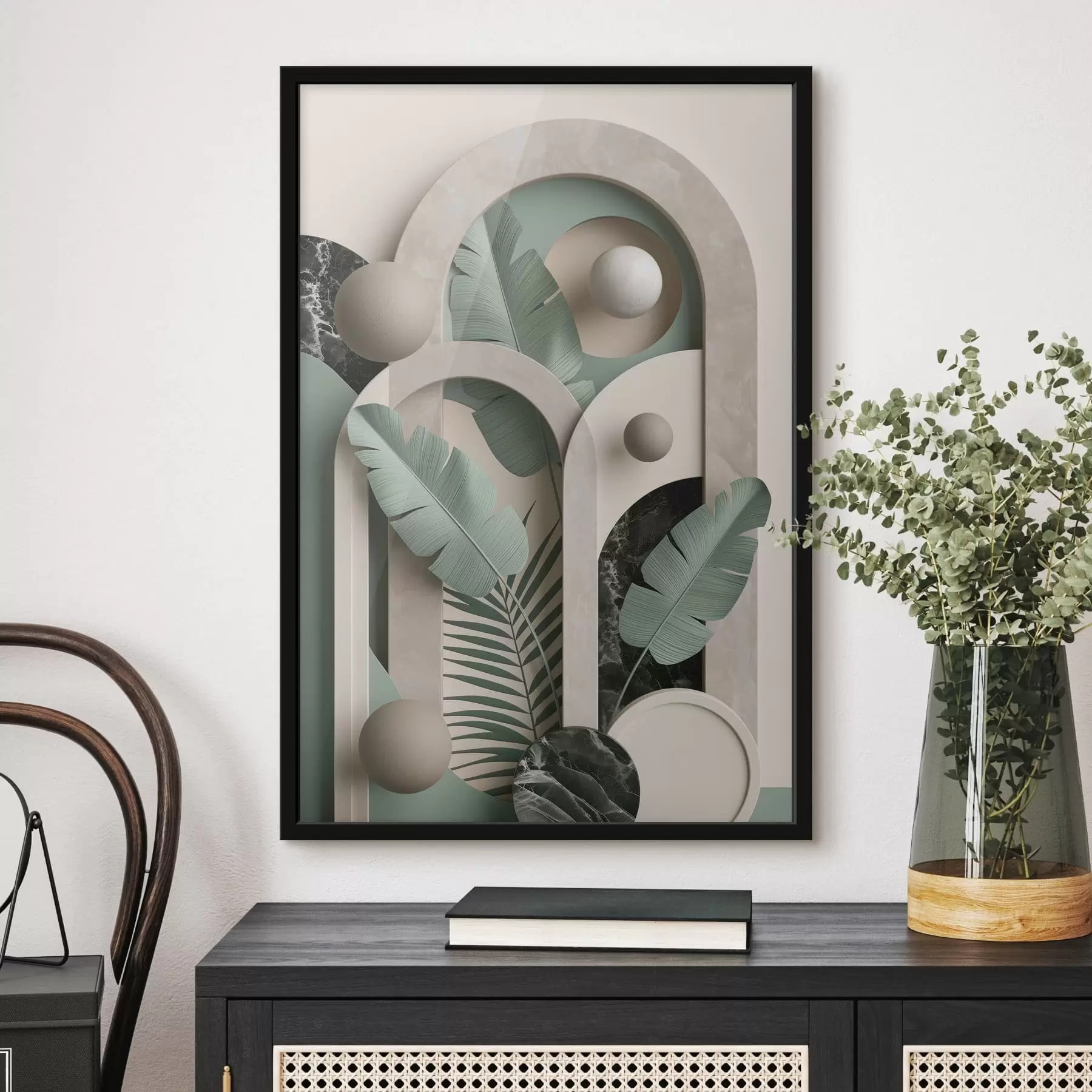 Fototapete Komposition mit botanischen Bögen f49515