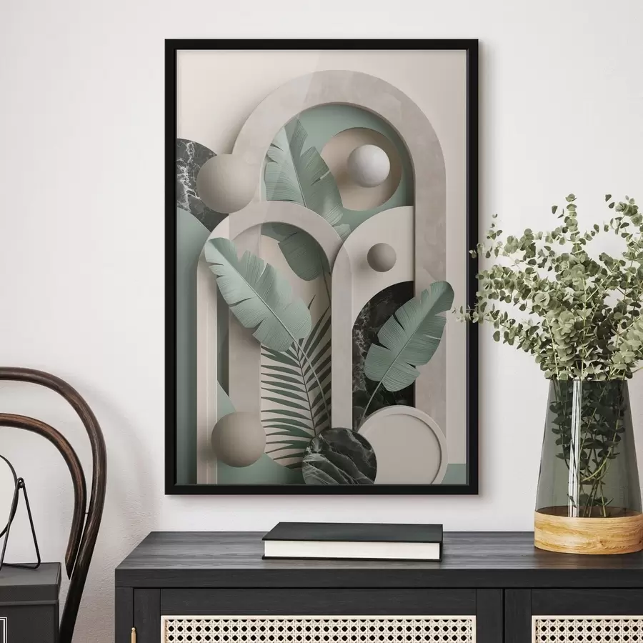 Fototapete Komposition mit botanischen Bögen f49515