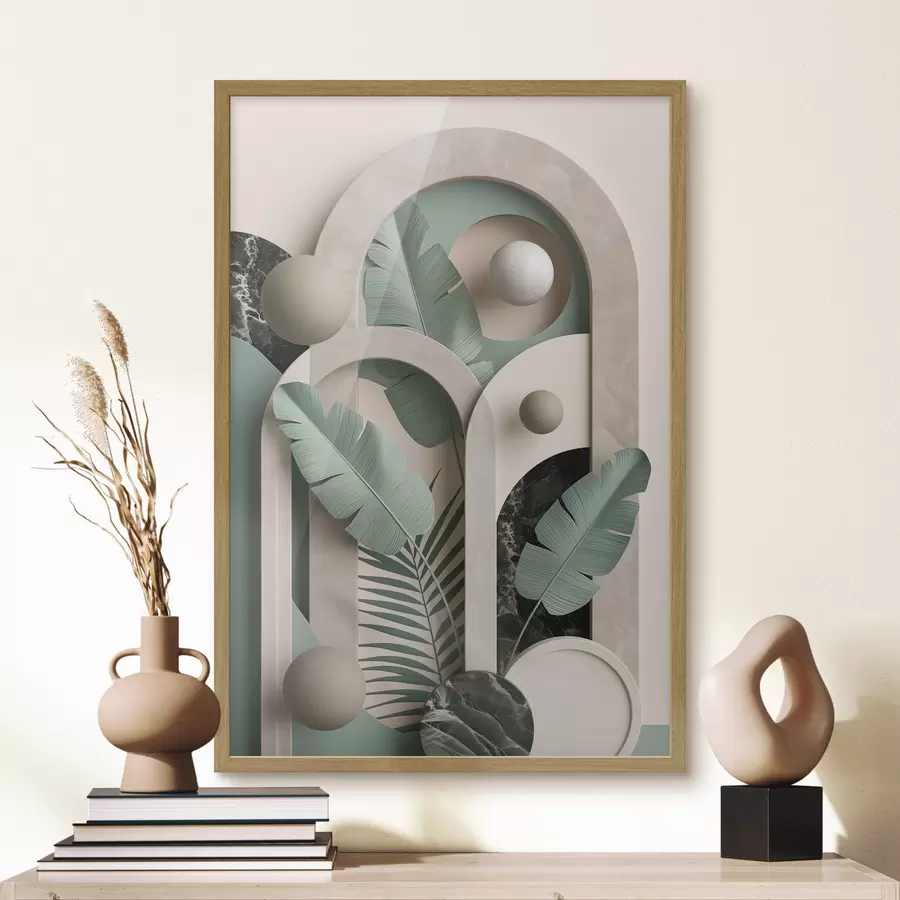 Fototapete Komposition mit botanischen Bögen f49515