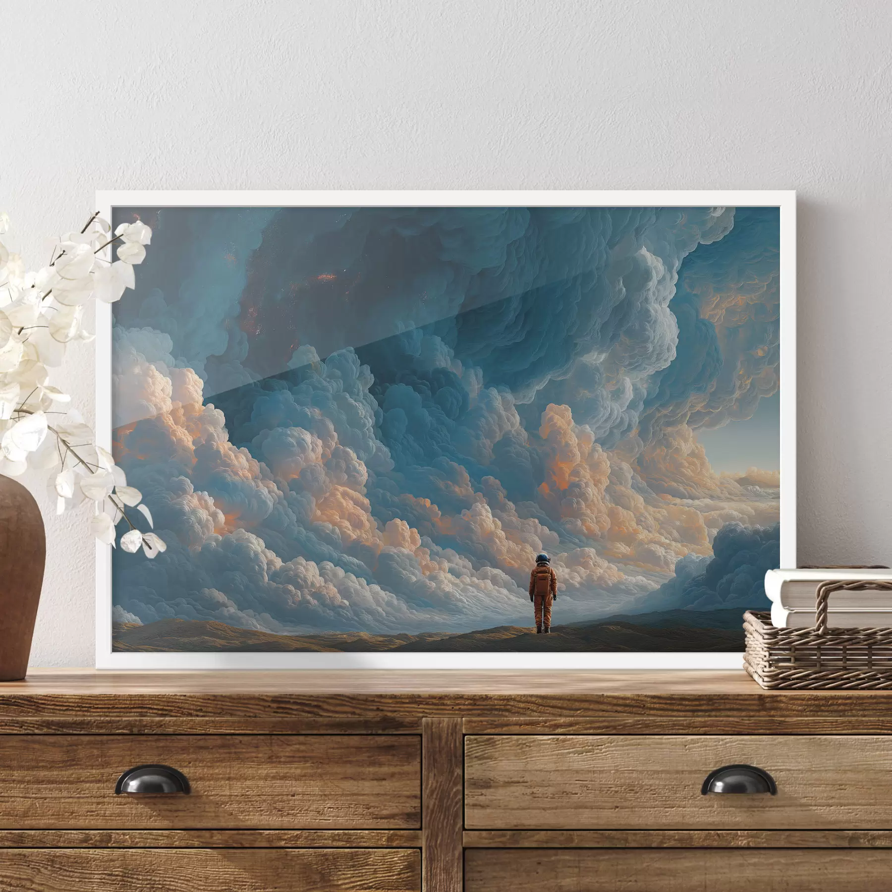 Fototapete Wolken und Astronaut f49635