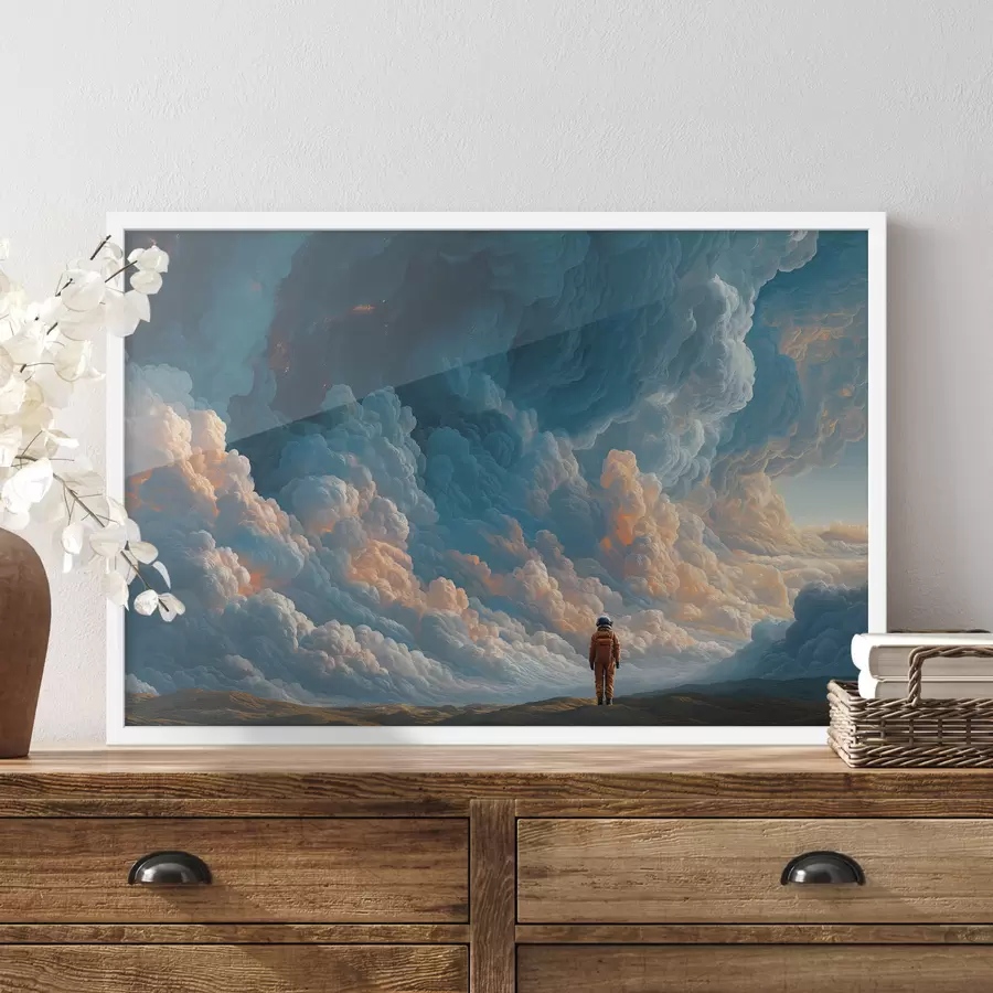 Fototapete Wolken und Astronaut f49635