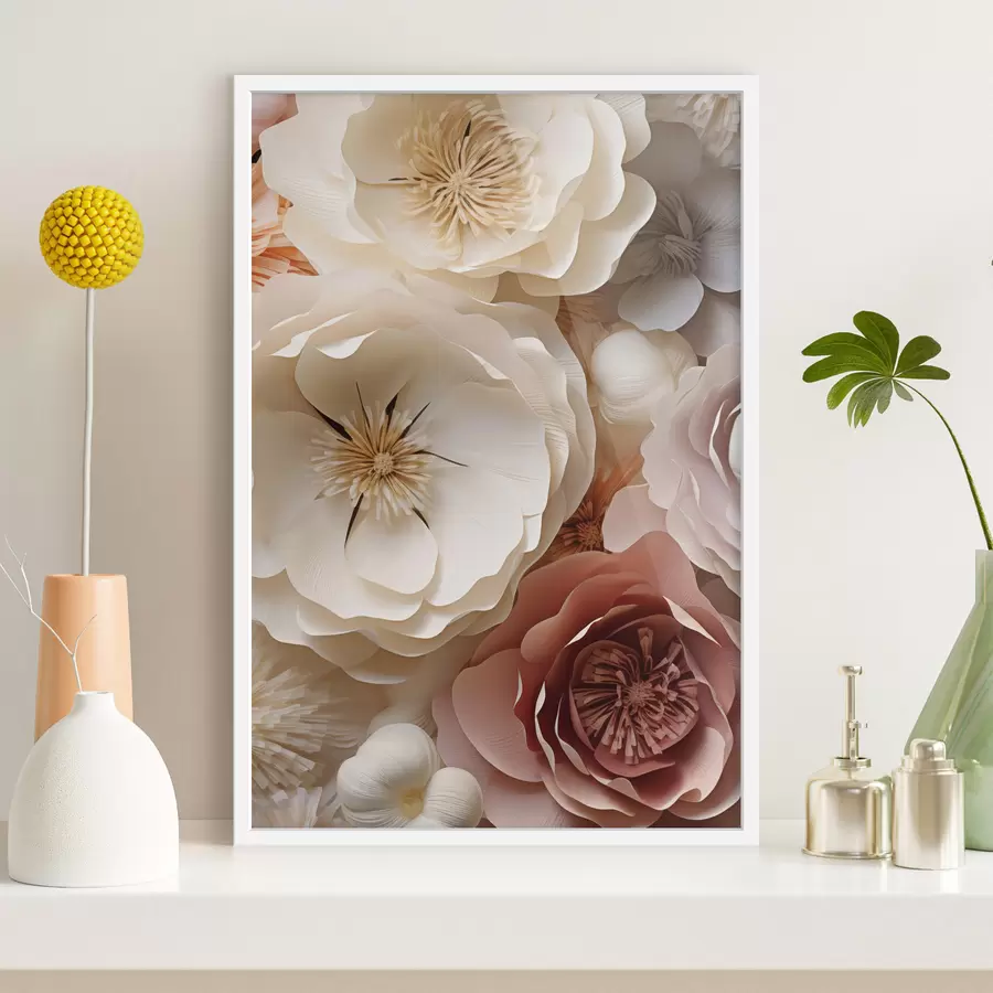 Fototapete Beigefarbene Rosen im modernen Stil f49374