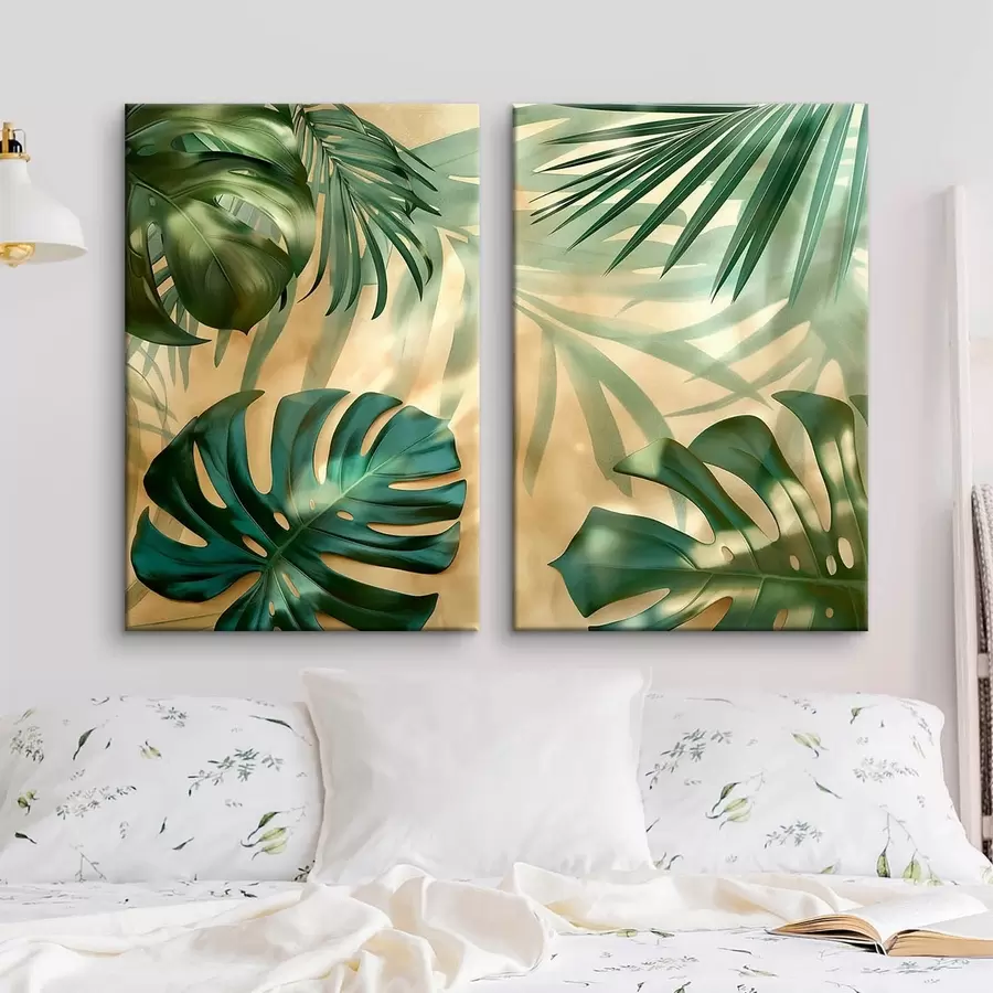 Fototapete Tropische Monstera-Blätter m30609