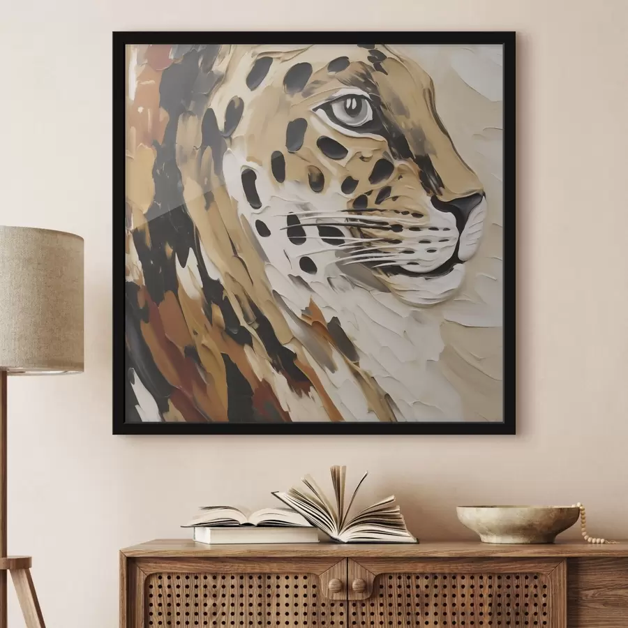 Fototapete Abstrakter Leopard, Nachbildung eines Gemäldes f49751