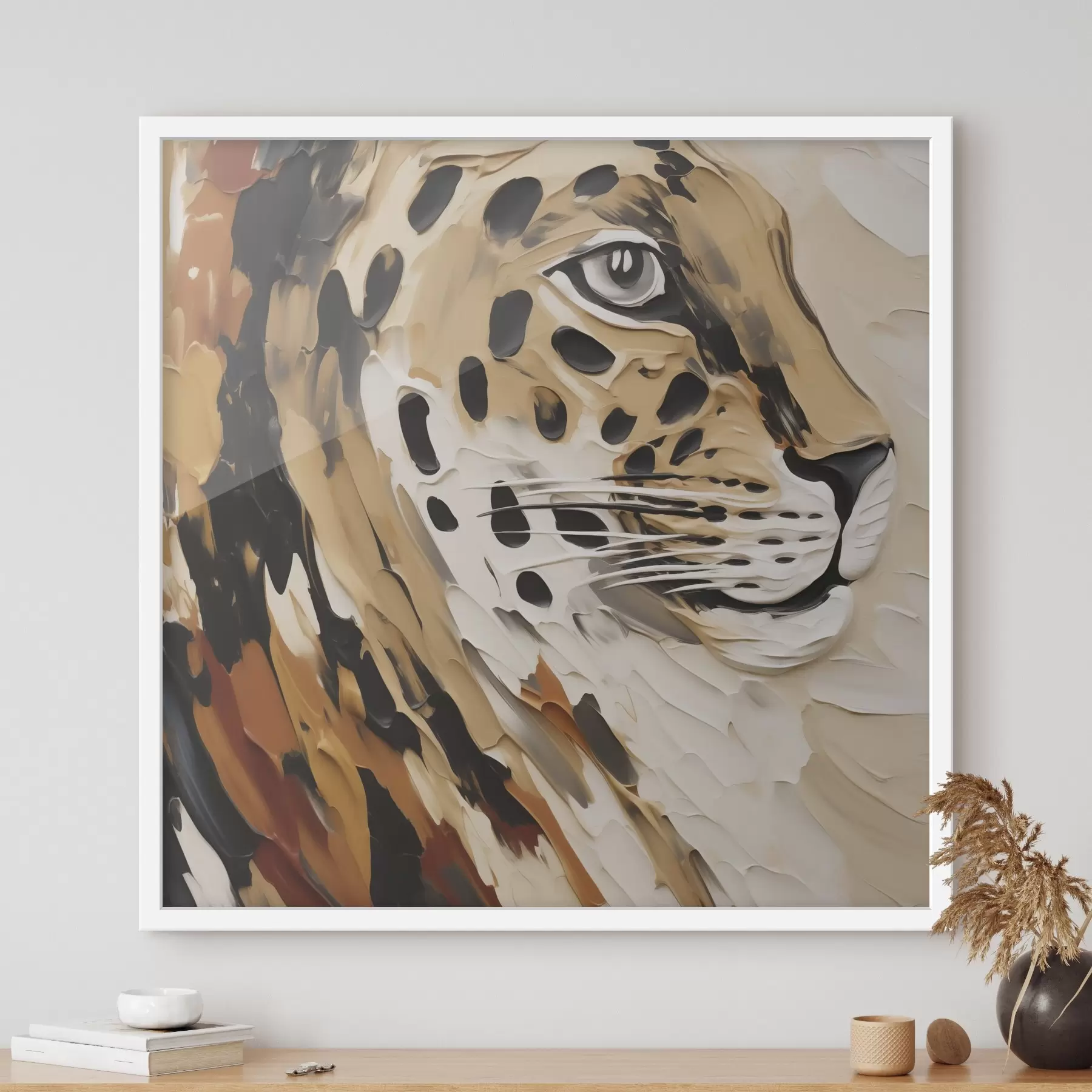 Fototapete Abstrakter Leopard, Nachbildung eines Gemäldes f49751