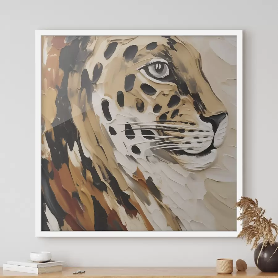 Fototapete Abstrakter Leopard, Nachbildung eines Gemäldes f49751