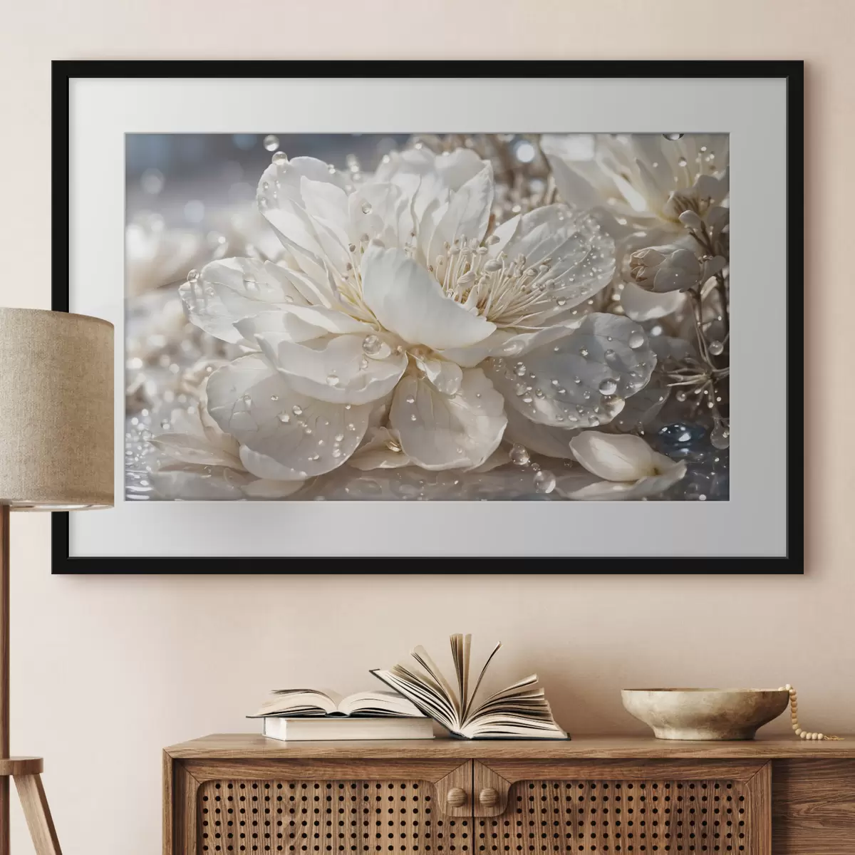 Poster Blüte im Tauglanz f49355