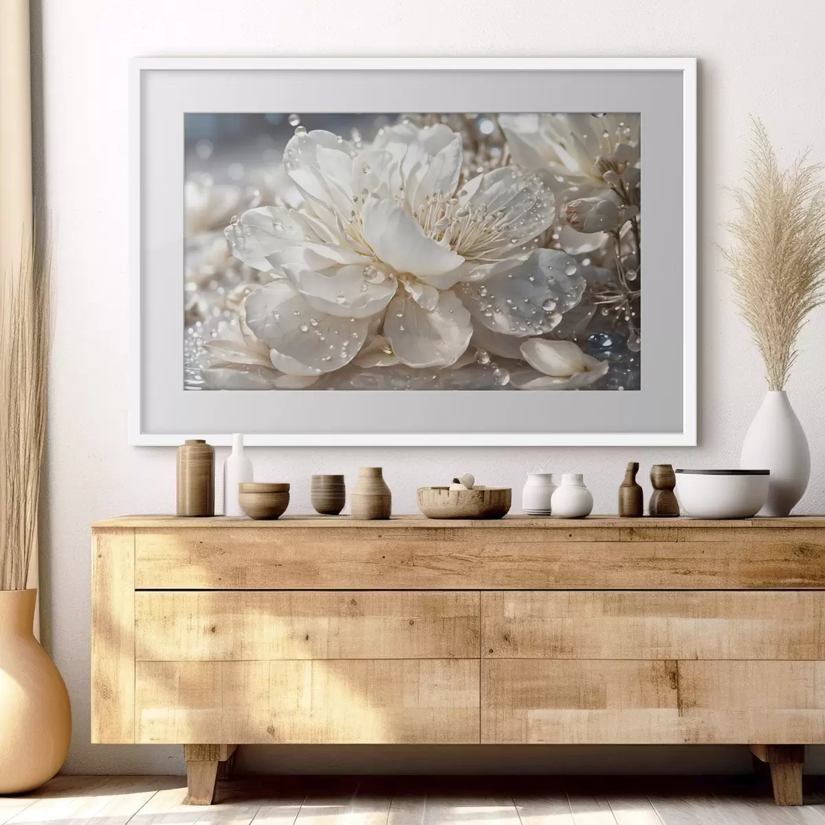 Poster Blüte im Tauglanz f49355