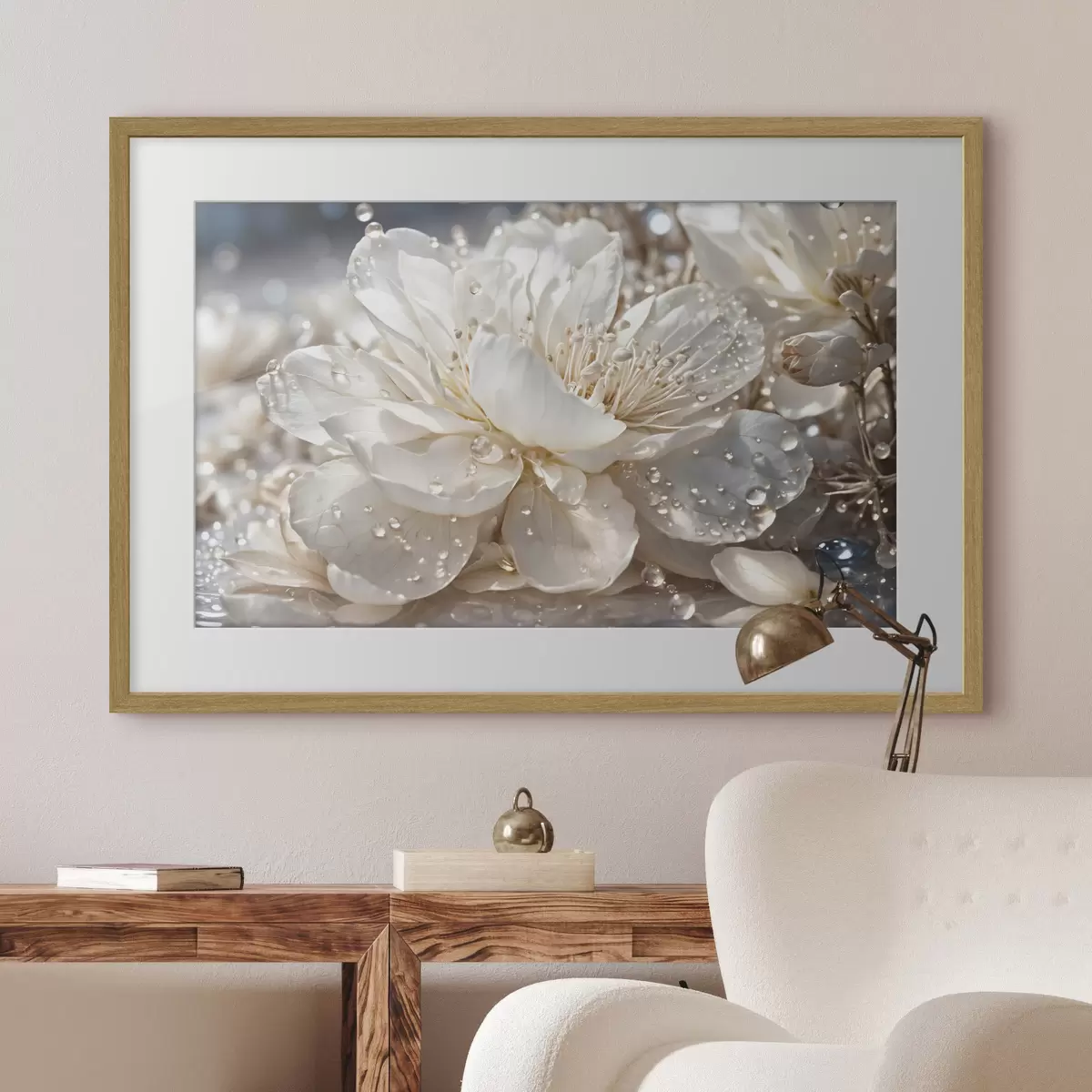 Poster Blüte im Tauglanz f49355