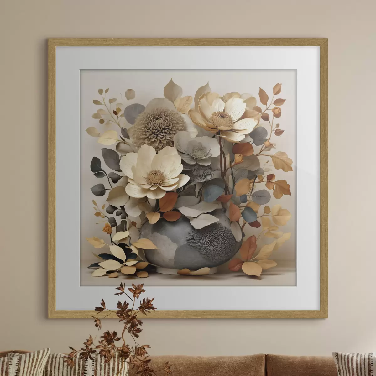 Poster Blumenarrangement in einer dekorativen Vase f49362