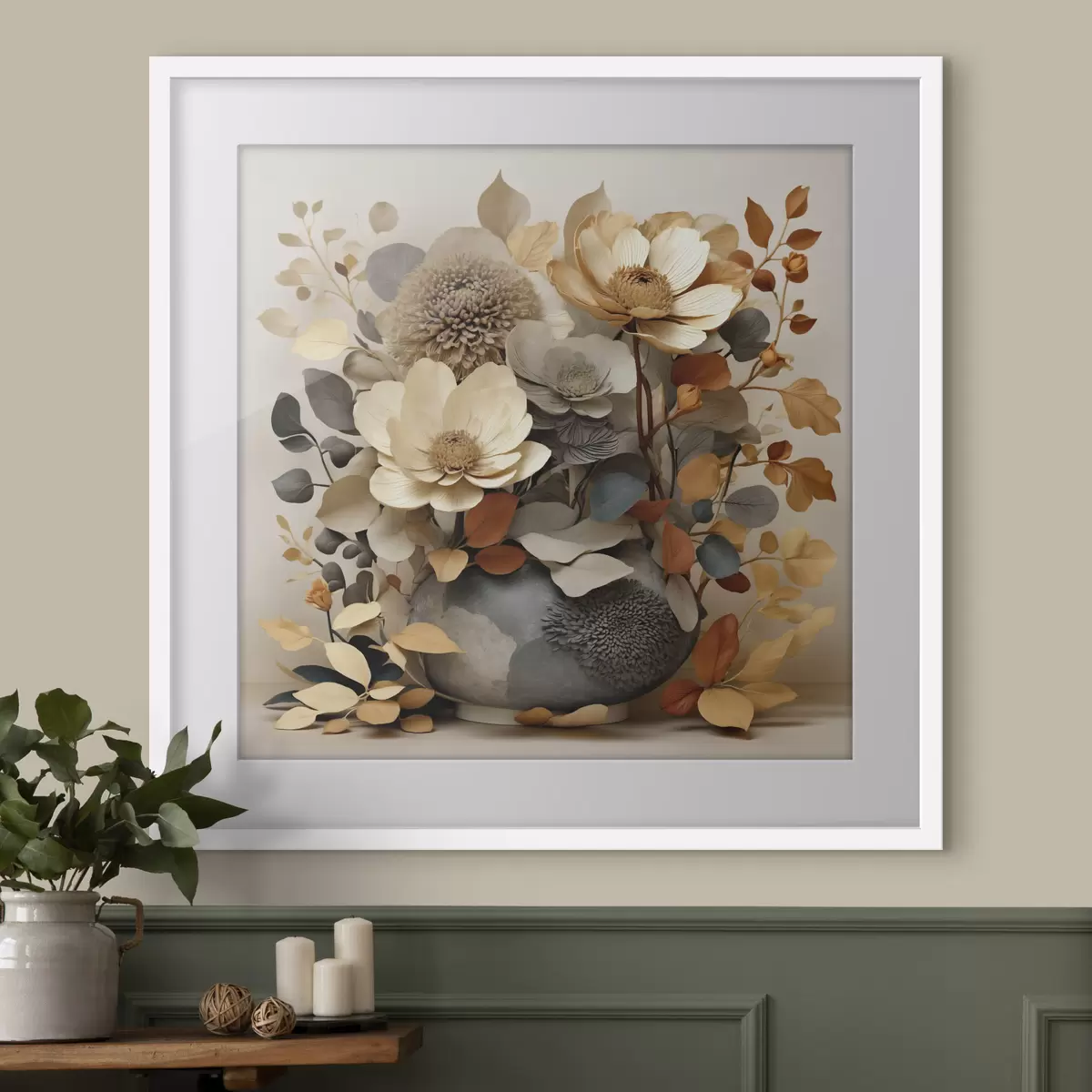 Poster Blumenarrangement in einer dekorativen Vase f49362