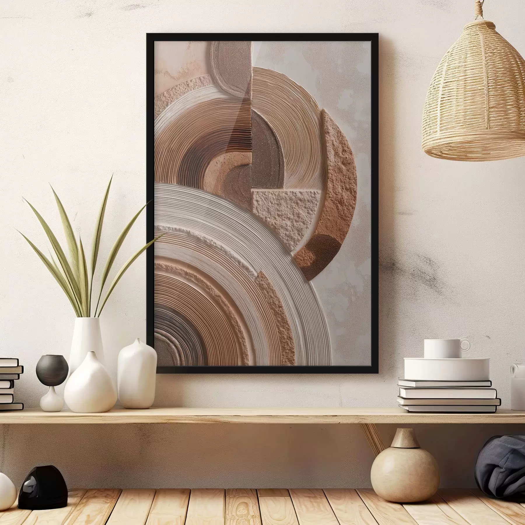 Fototapete Abstrakte Kreise mit unterschiedlichen Texturen f49685