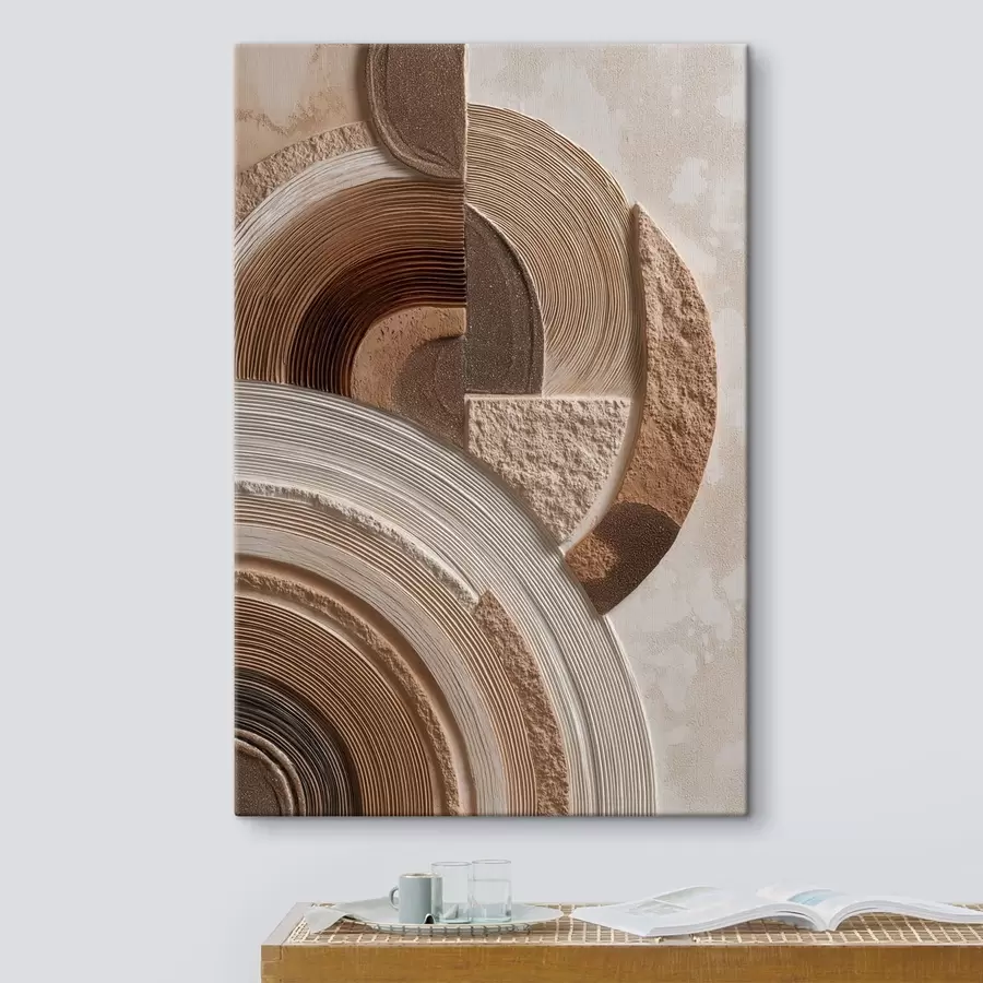 Fototapete Abstrakte Kreise mit unterschiedlichen Texturen s49685