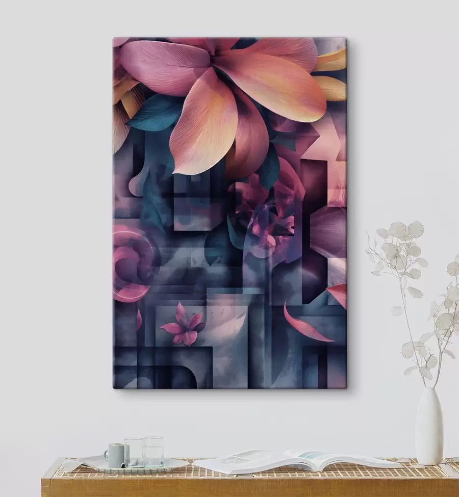 Fototapete Lila tropische Blumen s49730
