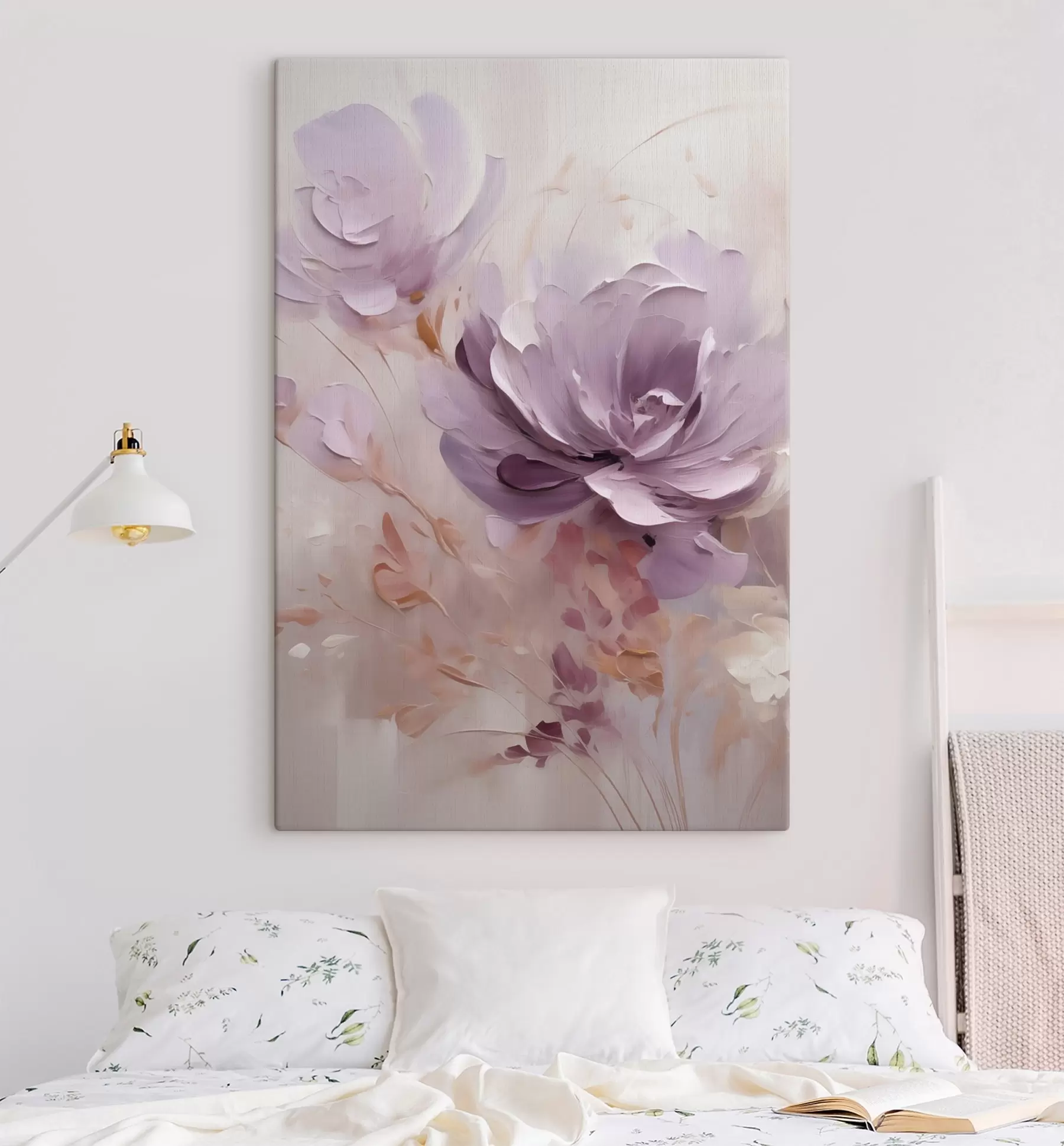 Fototapete Aquarell einer lila Pfingstrose s49734