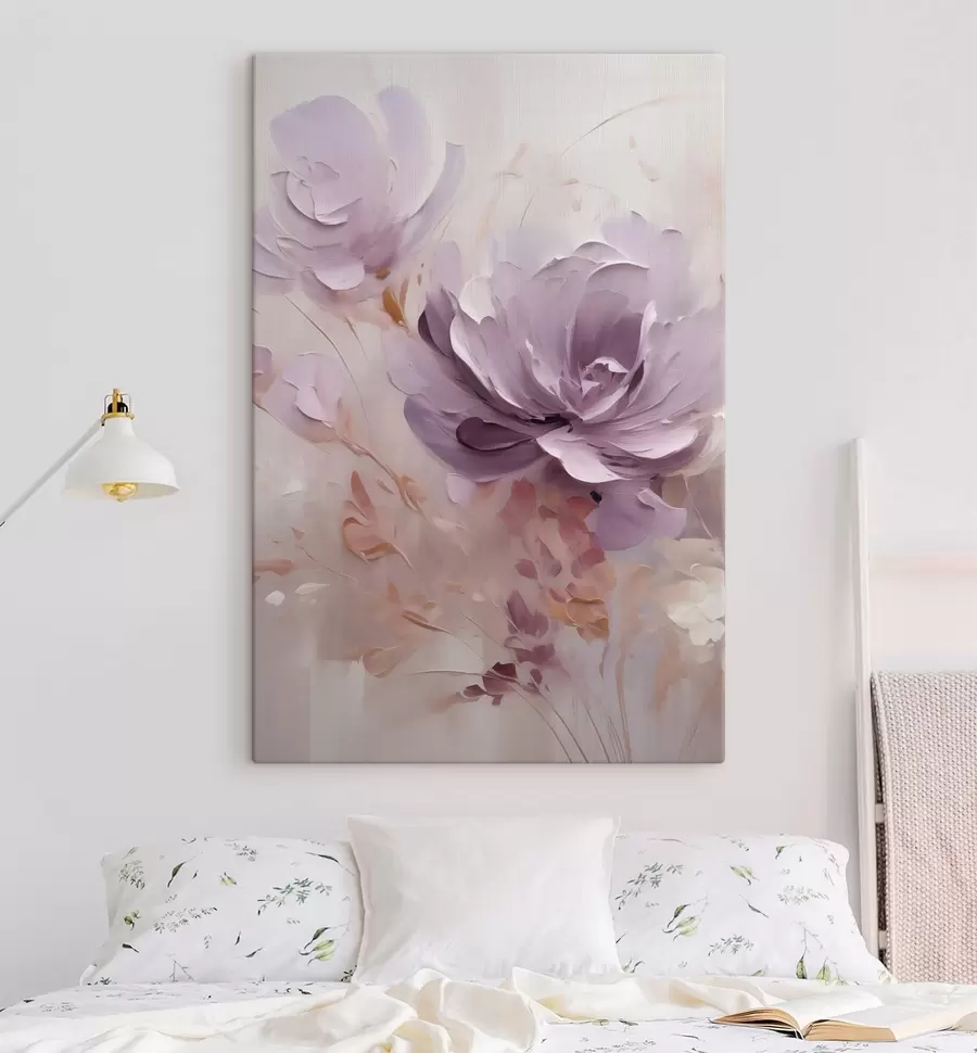 Fototapete Aquarell einer lila Pfingstrose s49734