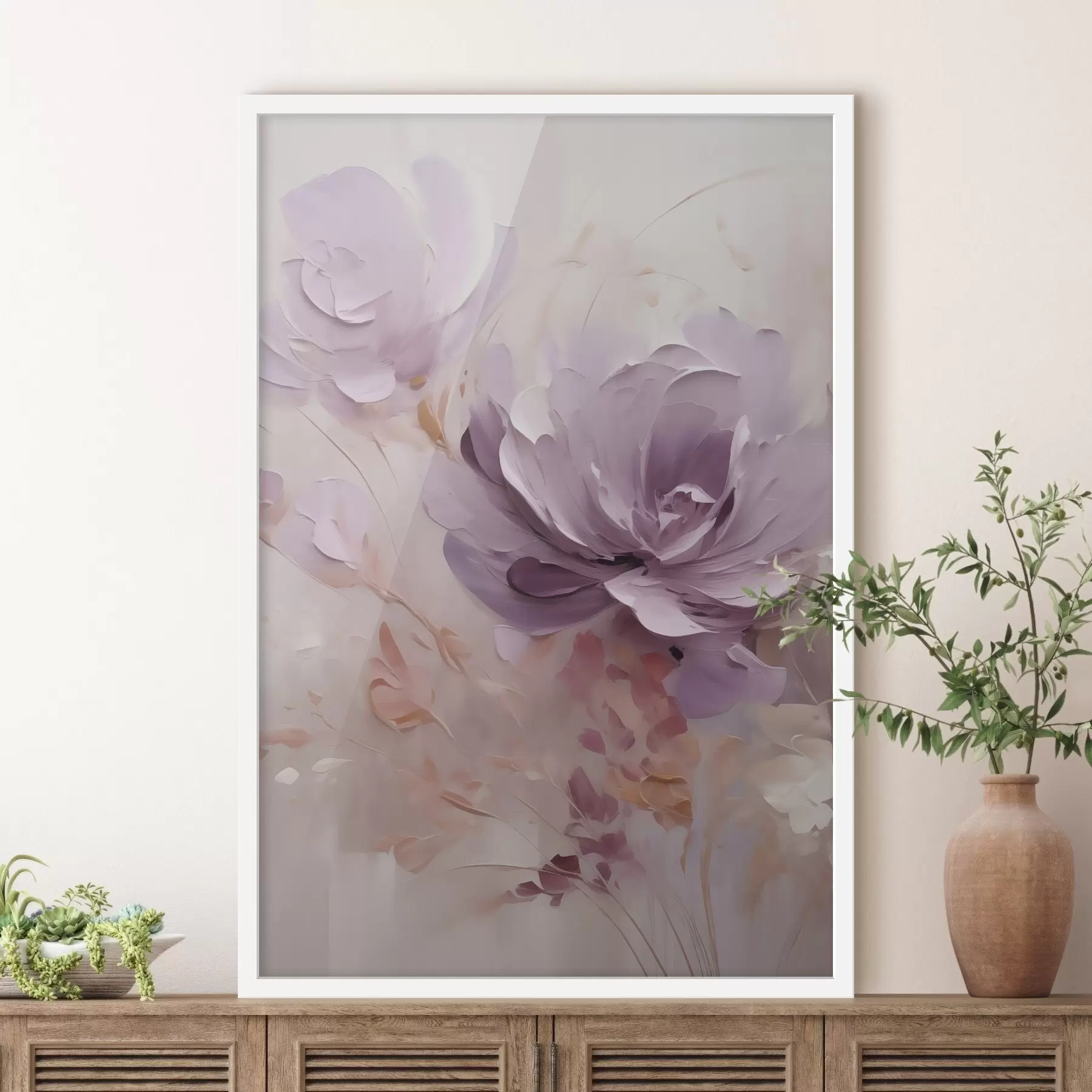 Fototapete Aquarell einer lila Pfingstrose f49734