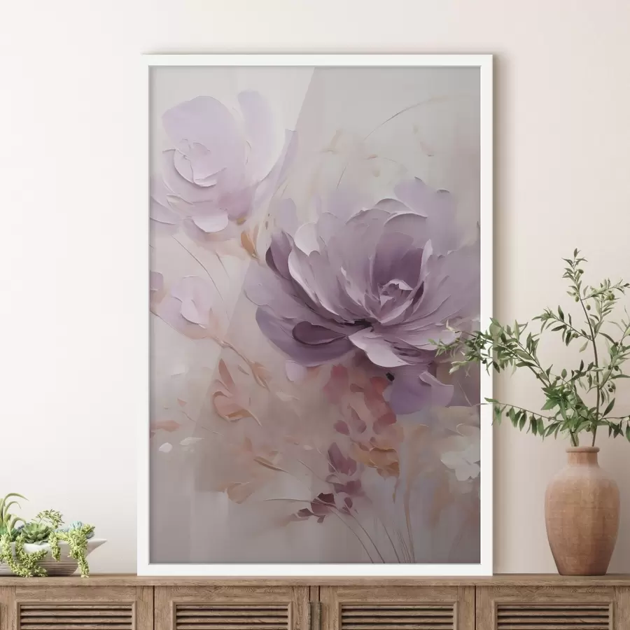 Fototapete Aquarell einer lila Pfingstrose f49734