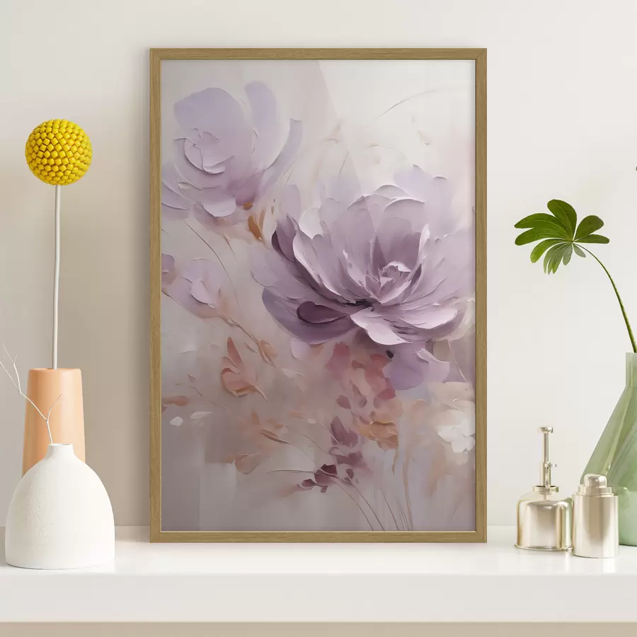 Fototapete Aquarell einer lila Pfingstrose f49734