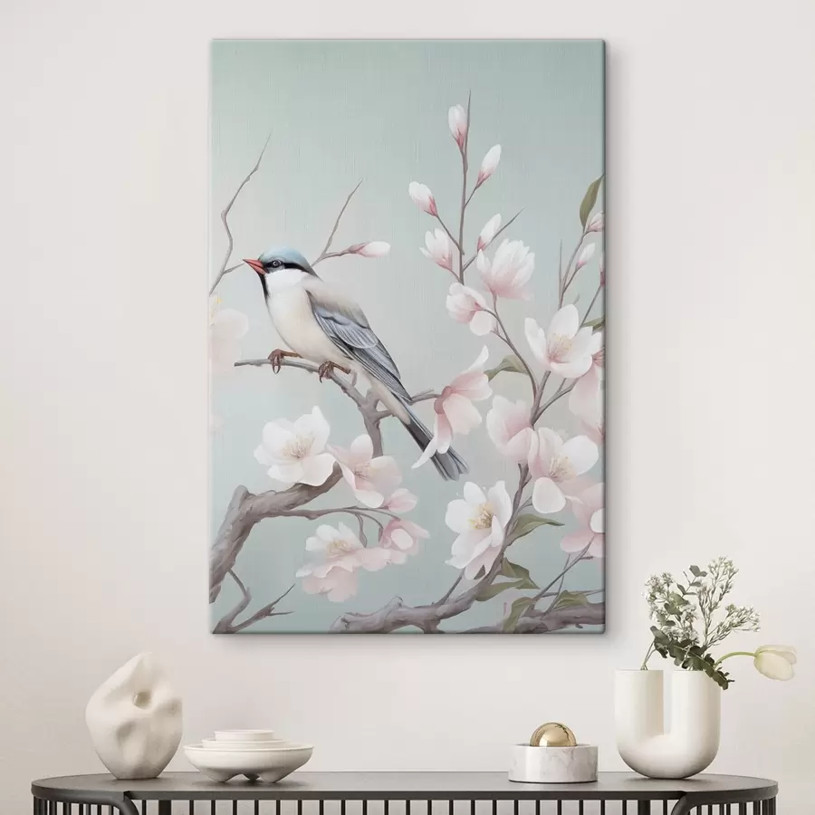 Fototapete Blühende Kirschblüten, Aquarell s49551