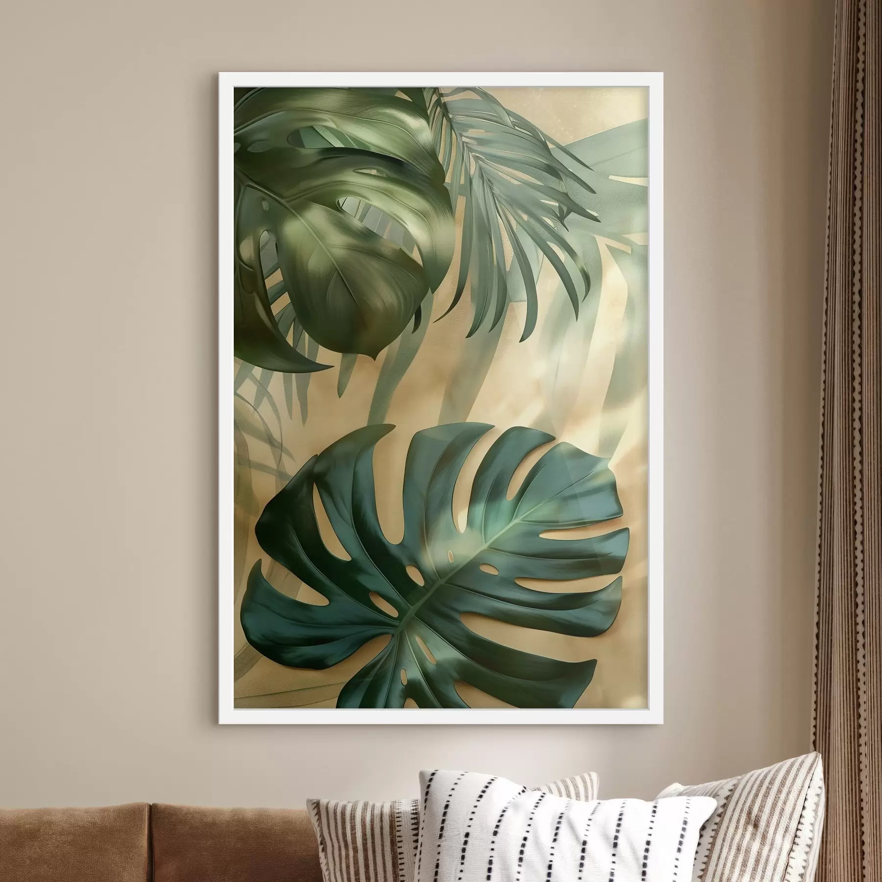 Fototapete Monstera und tropische Blätter f49552