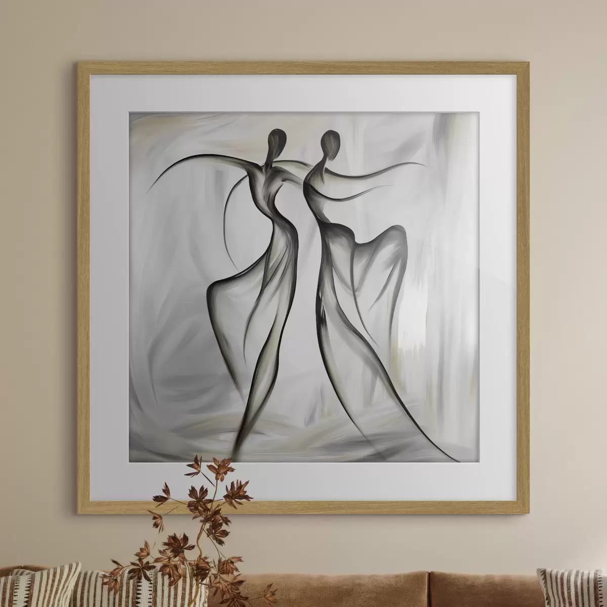 Poster Tänzer in Linien f49700