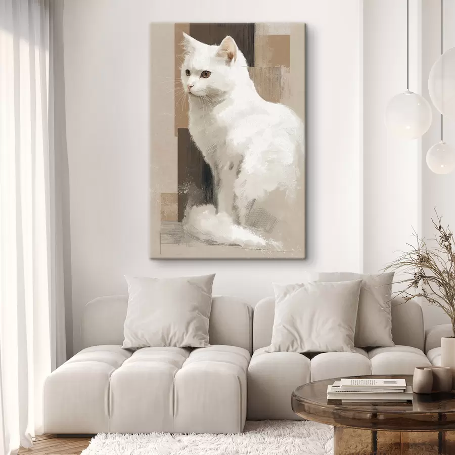 Fototapete Weiße Katze s49837