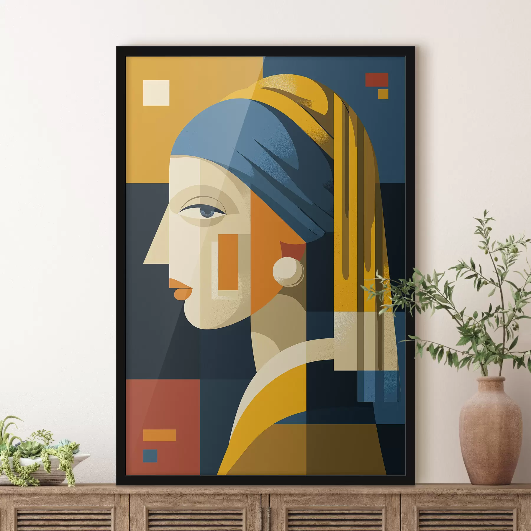 Fototapete Geometrisches Frauenporträt f49825