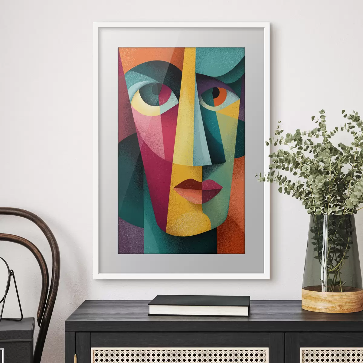 Poster Geometrisches Gesicht f49831
